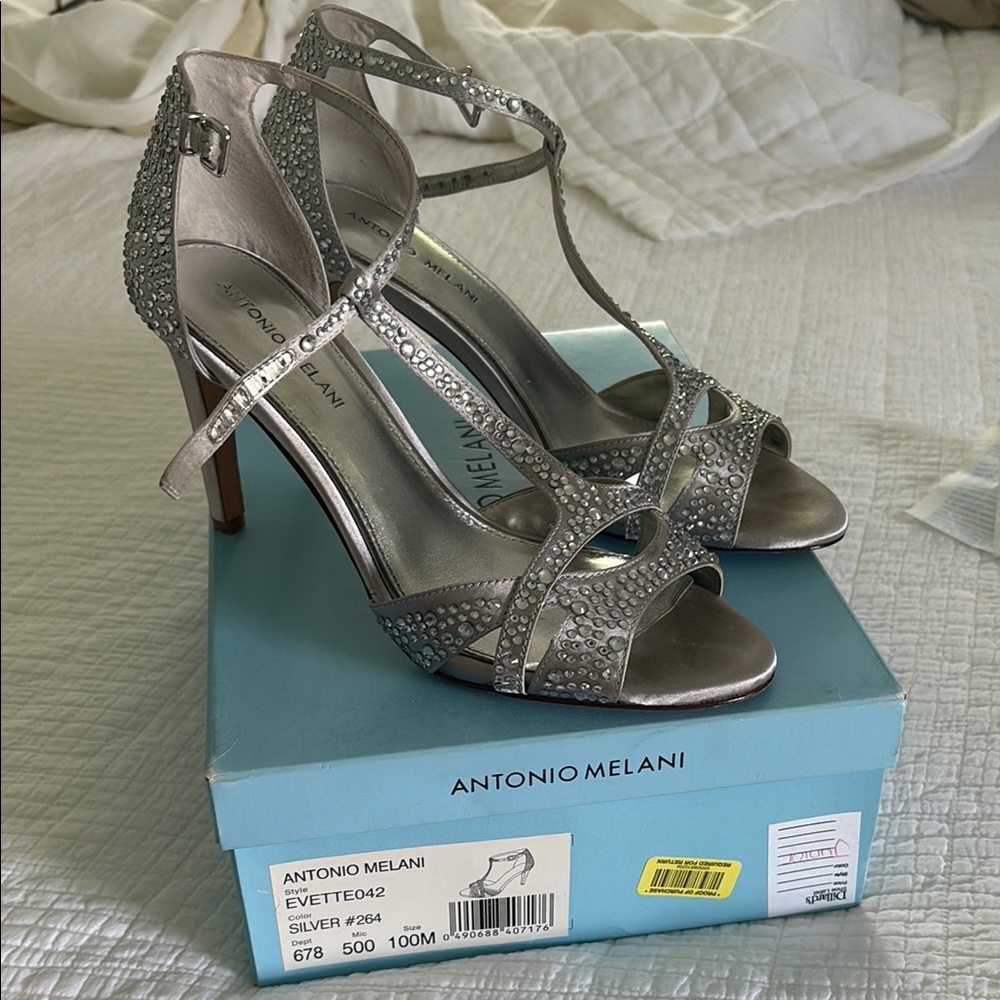 Antonio Melani Silver Evette Heels